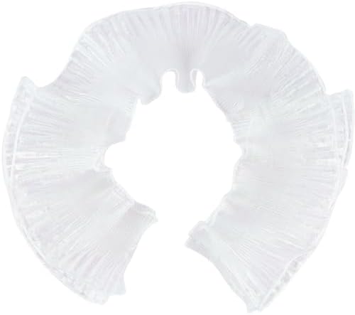 GORGECRAFT 10 Yards 4.72"/12cm Organza Ruffled Pleated Lace Fabric Trim Honeydew Retro Ruffle Pleated Chiffon Trimmings Polyester Border Lace Fabric for DIY Wedding Dress Craft Home Decor