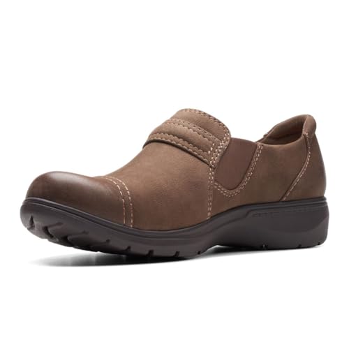 Clarks Clarks Brown's Carleigh Pearl Loafer, Taupe Nubuck, 8.5 Medium US