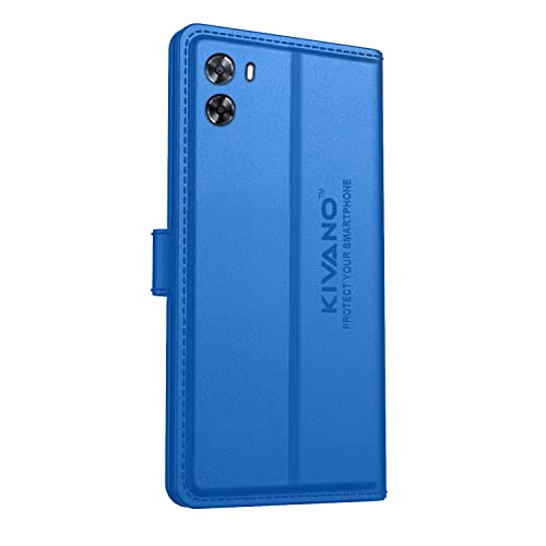 Image of Compatible with Oppo A57 4G (2022) / Oppo A77S / Oppo A77 Flip Cover | Leather Finish | Inside Pockets & Inbuilt Stand | Shockproof Wallet Style Magnetic Closure Back Cover Case
