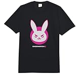 Overwatch 2 D.Va White & Pink Rabbit Centre Icon Logo Comfort Colors Adult Heavyweight T-Shirt