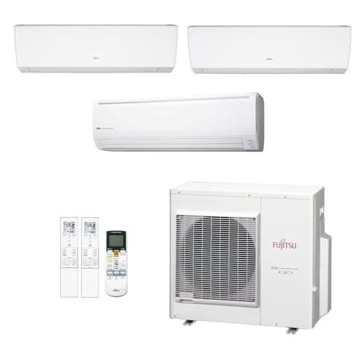 Ar-Condicionado Multi Split Inverter Fujitsu 35.000 (2x Evap HW 12.000 + 1x Evap HW 24.000) Quente/Frio 220V