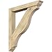 Ekena Millwork BKT0604X40X44FST01RDF Funston Traditional Rough Sawn Bracket w/Offset Brace, Douglas Fir