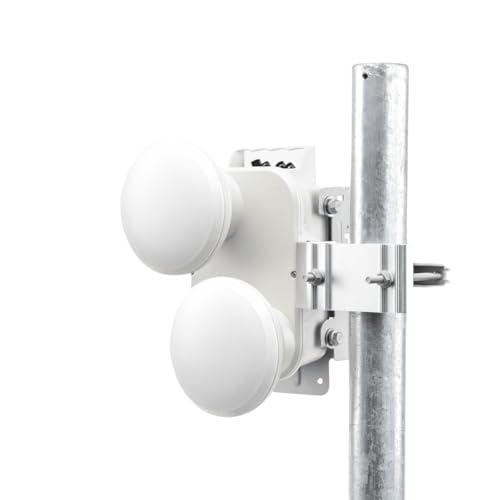 Image of Cambium Networks ePMP Dual Horn Antenna - 5 GHz - 4x4 MU-MIMO - Consistent 5.1 GHz to 6.1 GHz Range - 60 Degree Coverage - Mounting Brackets and Cables Included - C050900D025A
