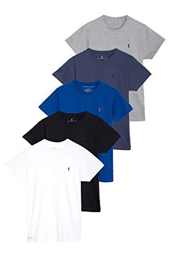 POLO CLUB Pack de Cinco Camisetas con Logo Bordado de Hombre