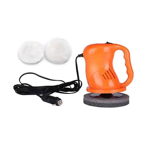 TIEOAXFT Lijadora eléctrica portátil, pulidora de vehículos, Herramientas eléctricas, pulidora, enceradora, máquina de abrillantado for Coche, Limpiador de tampón Encerado(Orange)