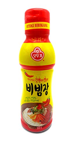 Korean Gochujang Sauce, Hot & Sweet,Korean-Style, Red Pepper Paste (Bibimjang), 10.58oz (Squeezable Bottle)