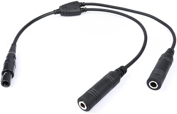 GA Headset to 6 Pin Lemo Connector Aviation Headset Adapter