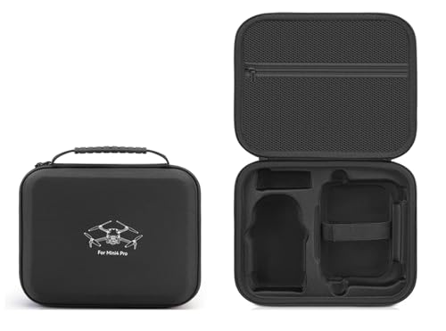 Image of VERTUS Carrying Case for DJI Mini 4 Pro || Hard Shell Storage Case Accessories for RC 2 Controller, with Shoulder Strap, Waterproof, Shockproof Features (Black)