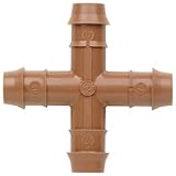 Netafim TLCROS 25-PACK | 17mm Barb Cross Drip Tubing Connector