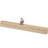 WALKING SANTA Holz-Adventskalender – Handbemalter Weihnachtsmann zum Weiterrücken – 24-Tage Countdown bis Weihnachten – Originelle Weihnachtsdeko & Geschenkidee für Kinder & Erwachsene