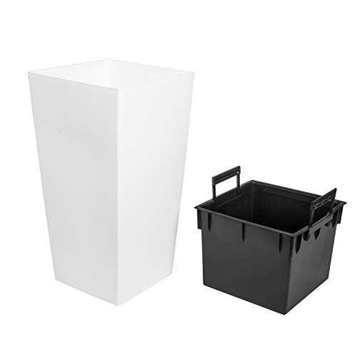 Prosperplast - Maceta urbi square 32.5x32.5x61h cm blanco e3
