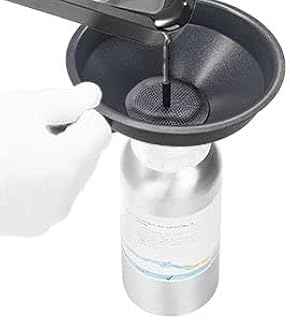 Resin 3D Printer Steel Funnel，Nonstick Plating Teflon Surface Funnel, Resin Liquid Filter Cup for SLA/DLP/LCD UV Resin, Double-Strainer Filter for 3D/Industrial/Kitchen