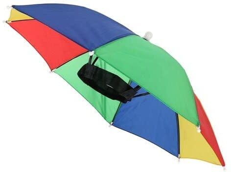 Head Umbrella For For Any One 21 Inchs Pack of 1 Color Umberallas For Sun& Rain Umbrella (Multicolor)-image-41