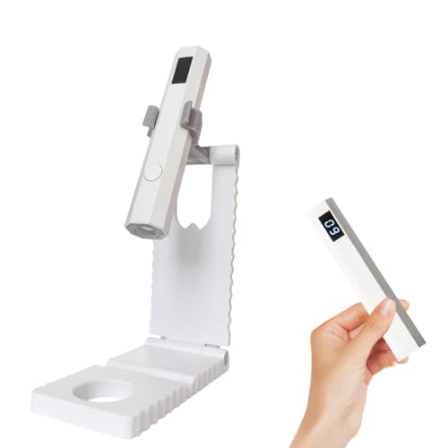 WUSJCOF 1PCS Mini Lámpara UV para Uñas, Lámpara LED Compacta y Portátil con Soporte Ajustable 360°, 2 Modos de Temporizador, USB Recargable, Para Endurecer Pegamento y Tips, Regalo para Mujeres