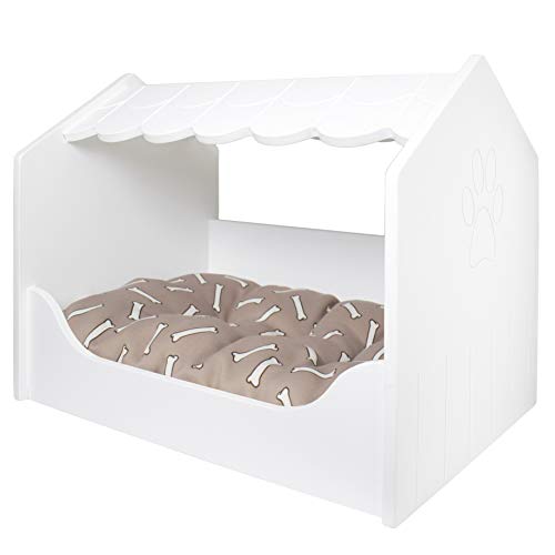 Cama para Perros de Madera Casita Cover