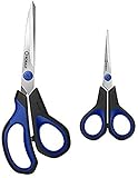 Kobalt 2pk Stainless Steel Scissors, Non Slip Grip, 8.5' & 5.5' Long