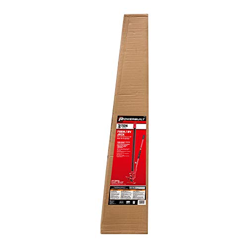 Image of Powerbuilt 8-Inch Ratcheting Off Road Utility Farm Jack, 3 Ton (6,000 lb) Capacity Utility High Lift Farm Jack, Lift Range: 5-1 /4 inch to 34-1 /2 inch, for Tractor Truck SUV -647587