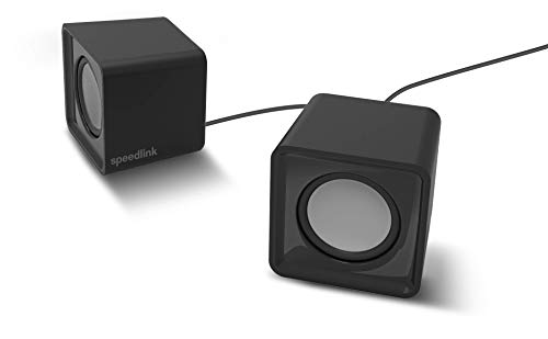 Speedlink TWOXO Stereo PC Speaker - aktive PC Lautsprecher mit 3,5mm Klinkenstecker, kleine PC Boxen für Desktop, Notebook, Laptop, schwarz – Bild 4
