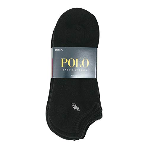 Polo Ralph Lauren Men's Athletic Low Cut Rib Cuff Ped 6-Pair Socks 10-132