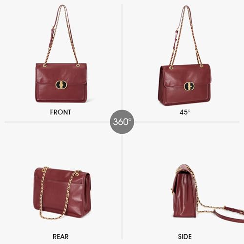 Cnoles Crossbody Bags for Women Fashion Leather Shoulder Bag with Chain Strap Trendy Clutch Satchel bag Ladies Purse4