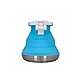 cartrend Caravan Wasserkessel faltbar, Camping Wasserkocher, 1,5 Liter Fassungsvermögen, platzsparend zusammenklappbar, Silikon, Edelstahlboden, ideal für Wohnmobil, Wohnwagen, Reise, blau, 1 Stück