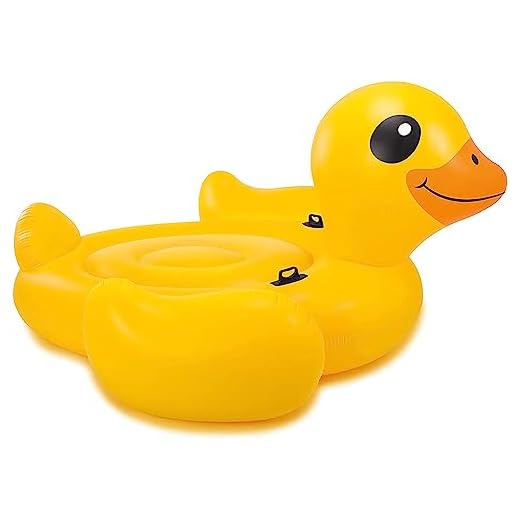 Intex Mega Yellow Duck, Inflatable Island, 87" X 87" X 48"