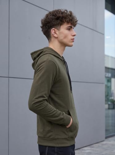 Image of HOODMASTER Unisex Fleece Hoodie Sweatshirt with Pockets Full Sleeves Regular Fit Solid Pattern Hooded Neck and Standard Length | Hoodies for Men & Women