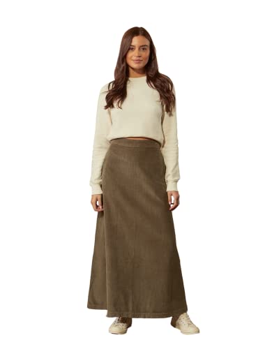 Wash Clothing Company Jupe longue en velours côtelé - Vert olive | Jupe longue en velours côtelé | 36-48, vert olive, 44 Cover