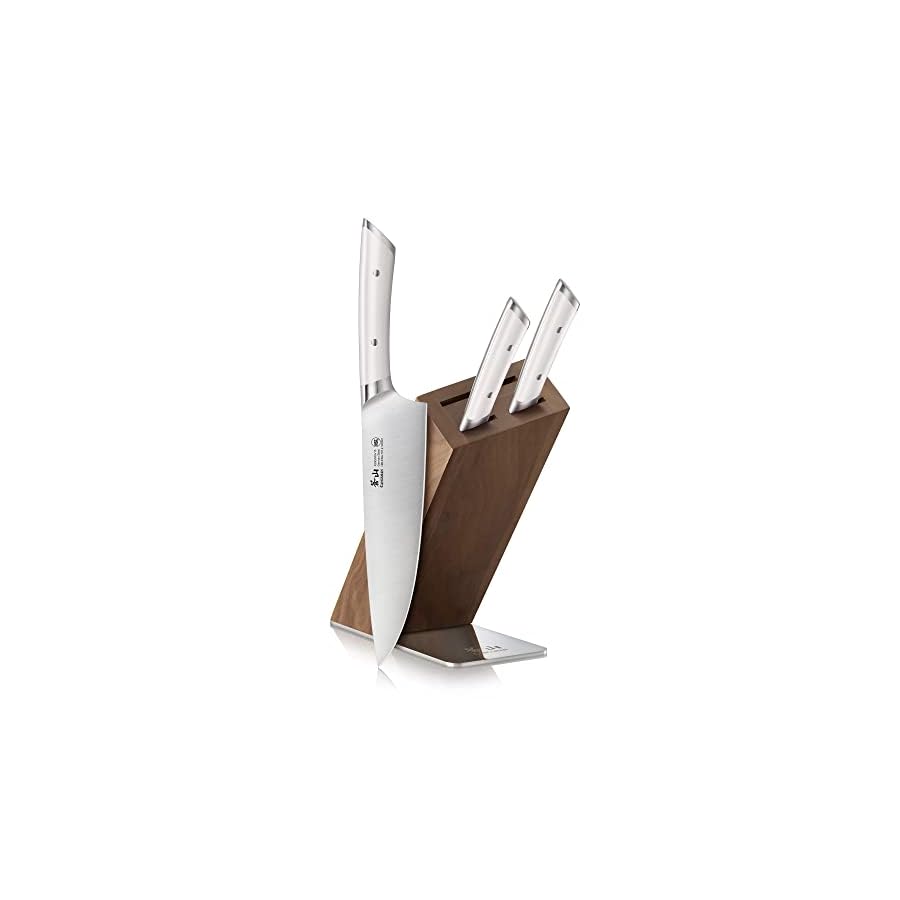 Cangshan HELENA Series German Steel Forged, HUA Knife Block Set (4-Piece, White)