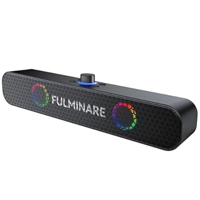 FULMINARE Bluetooth Speaker with 26W HD Sound, Portable Speaker Up to 30H Playtime, AUX&TF-Card&USB Input, LED Lights, Speakers Bluetooth 5.3 Wireless for Home/Party/Outdoor, Birthday Gift (Black)