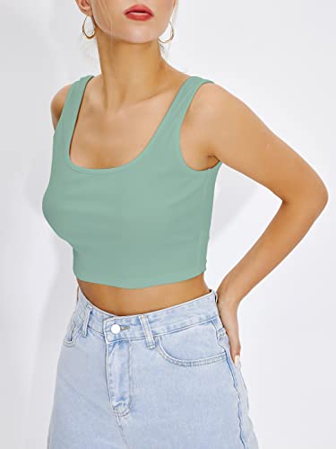 Image of Shasmi Women's & Girls' Solid Sweet Heart Neck Slim Fit Simplicity Tops (TOP 50)