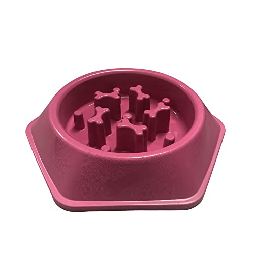 MY PET BRASIL - Comedouro Educativo para Cães e Gatos, Alimentação Lenta, Rosa, 600ml, 25cm