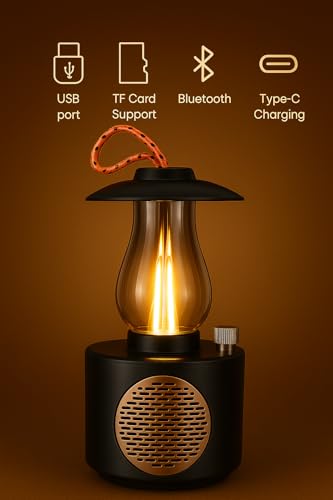 Image of Fire Turtle Camping Lanterns Rechargeable, Portable Electric LED Lights Outdoor Hanging Tent Light Vintage Tabletop Lantern Decor Stepless Dimming Waterproof, Power Outages, Indoor