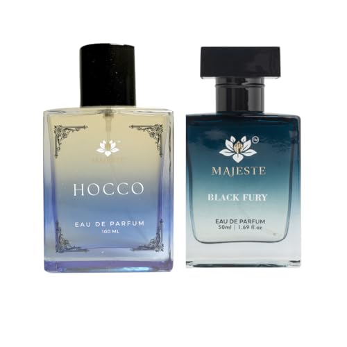 Image of Hocco & Black Fury Perfume |Unisex Perfume | Stylish Everyday Wear Perfume with Rich Aroma | Luxury Long-Lasting Pack of 2 | Hocco 100ml & Black Fury 50 ML