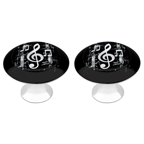 Musical Note Music Cabinet Knobs Drawer Pulls Door Dresser Round Drawer Handles Hardware for Kitchen and Bathroom