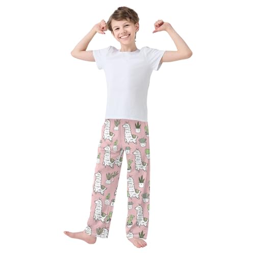 Boys' Pants Llama Cacus Long Bottoms Jogger Pants Elastic Waist Trousers with Pockets S-XL2