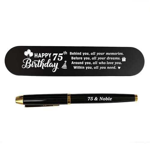 Set Bolígrafos de Gel Grabados para 75º Cumpleaños miniatura 1