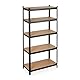 Relaxdays Schwerlastregal, Traglast 875 kg, 5 Ebenen, zum Stecken, Keller, Garage, Stahl, HBT: 180 x 90 x 45 cm, schwarz