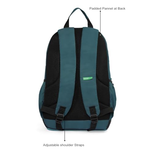 Image of United Colors of Benetton Quirky 19L Laptop Backpack, Minimalist & Water-Resistant, Fits 14-inch Laptops, for College, Office & Everyday