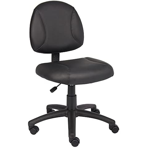 Boss Office Products Posture Task Chair, No Arms, Black Cover