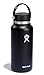 Hydro Flask Water Bottle - Insulated Stainless Steel - Wide Mouth Flex Lid, Non Spill, Leakproof and Refillable in 32 Oz Black