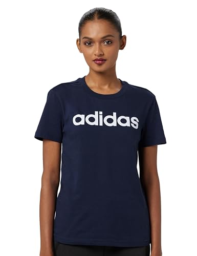 Image of adidas Women Cotton Solid Fitted T-Shirt