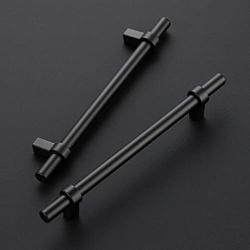 Image of Ravinte 20 Pack 8-13 /16 Inch Cabinet Pulls Matte Black Kitchen Cabinet Hardware Cupboard Handles with Square Base 8-13 /16 inch Length,6.3 inch Hole Center