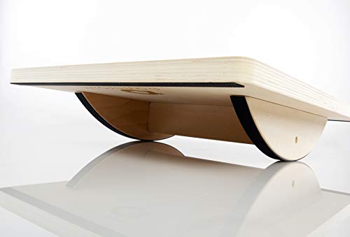 Planche Equilibre Bois - Balance Board de Powerball pour une rééducation et un renforcement ciblés - Améliore votre Équilibre, Coordination et Posture pour Tous les Âges