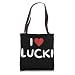 I Love Lucki Red Heart Tote Bag