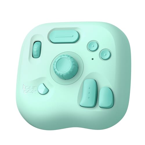TourBox Lite [エントリー] 左手デバイス Bluetooth 片手キーボード ペンタブとともに使う直感操作 専用ソフトでカスタム自在 創作効率を革新 Mac/Windows対応・Oasis Series（アクアグリーン）