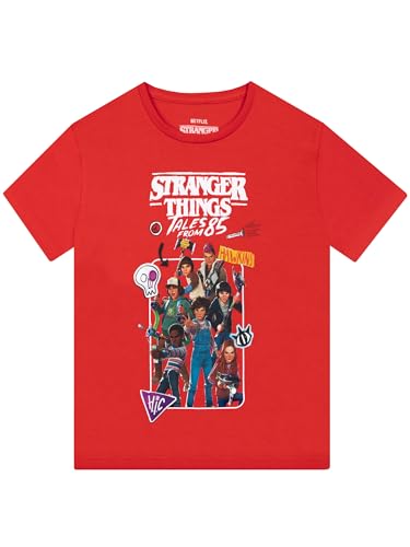 Stranger Things T-Shirt Für Jungen Kurzarmshirt Für Jungen Tales from 85 Jungenkleidung Rot 140