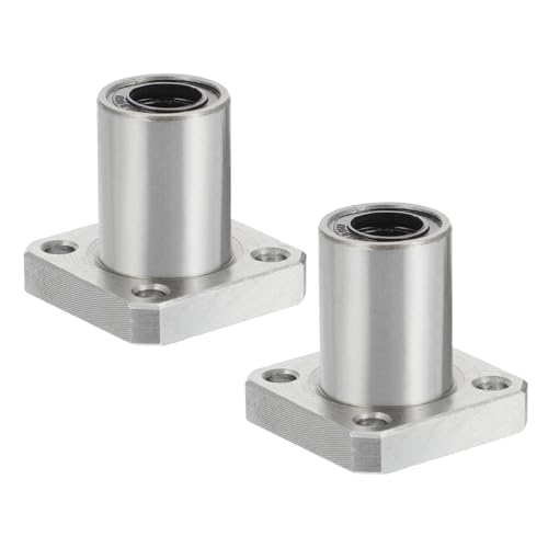 CIYODO 2pcs Bearing Flange Nickel Plated for CNC Machine Circular Flange Printer Round Flange Ball Steel Silver