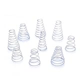 Tool Part for 304 Stainless Steel Wire Diameter 0.8mm 0.9mm 1mm Tower Springs Conical Cone Compression Spring Pressure Spring - (Length: 0016943 / Outer Diameter: 1x10-20x42x9)