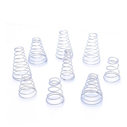 Tool Part for 304 Stainless Steel Wire Diameter 0.8mm 0.9mm 1mm Tower Springs Conical Cone Compression Spring Pressure Spring - (Length: 0016943 / Outer Diameter: 1x10-20x42x9)